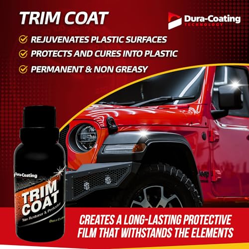 Dura-Coating Technology Trim-Coat Ceramic Coating for Plastics & Glass, Clear Glossy, 15ml P977051