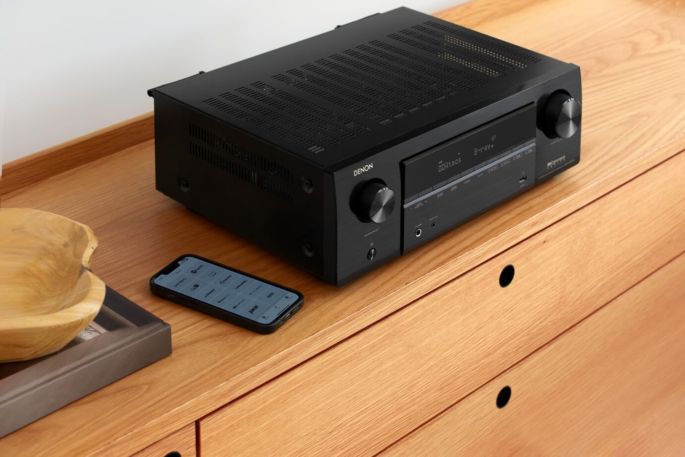 Denon AVR-X1800H 7.2 Channel AV Receiver with HEOS, WiFi, and Bluetooth K386