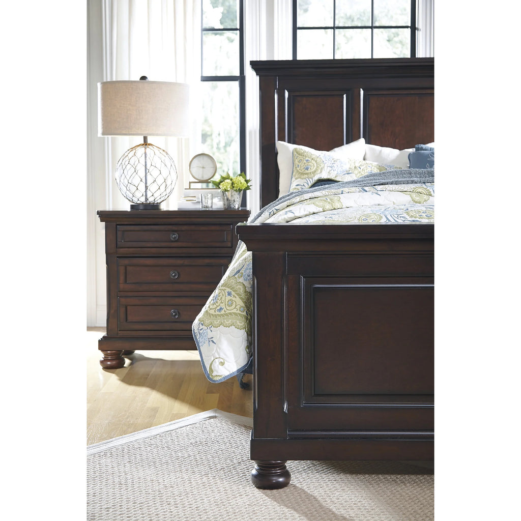 Signature Design by Ashley Porter 2 Drawer Nightstand, Dark Brown U39224